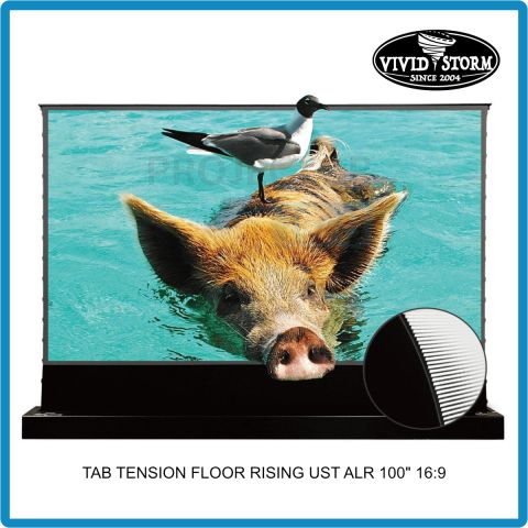 VIVIDSTORM S PRO Motorized Tension Floor Rising UST ALR Projector Screen 100 Inch 16:9