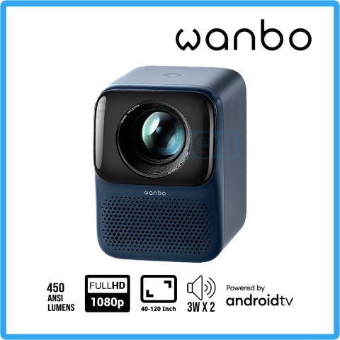 Wanbo T2 Max New Portable LED Projector Left