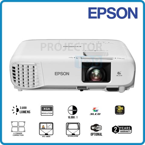 Epson EB-X06 3LCD Projector (3,600 , XGA)