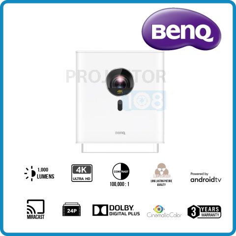 BENQ GK100 4K DLP SMART HOME PROJECTOR (1,000 LUMENS, 4K UHD, ANDROID)